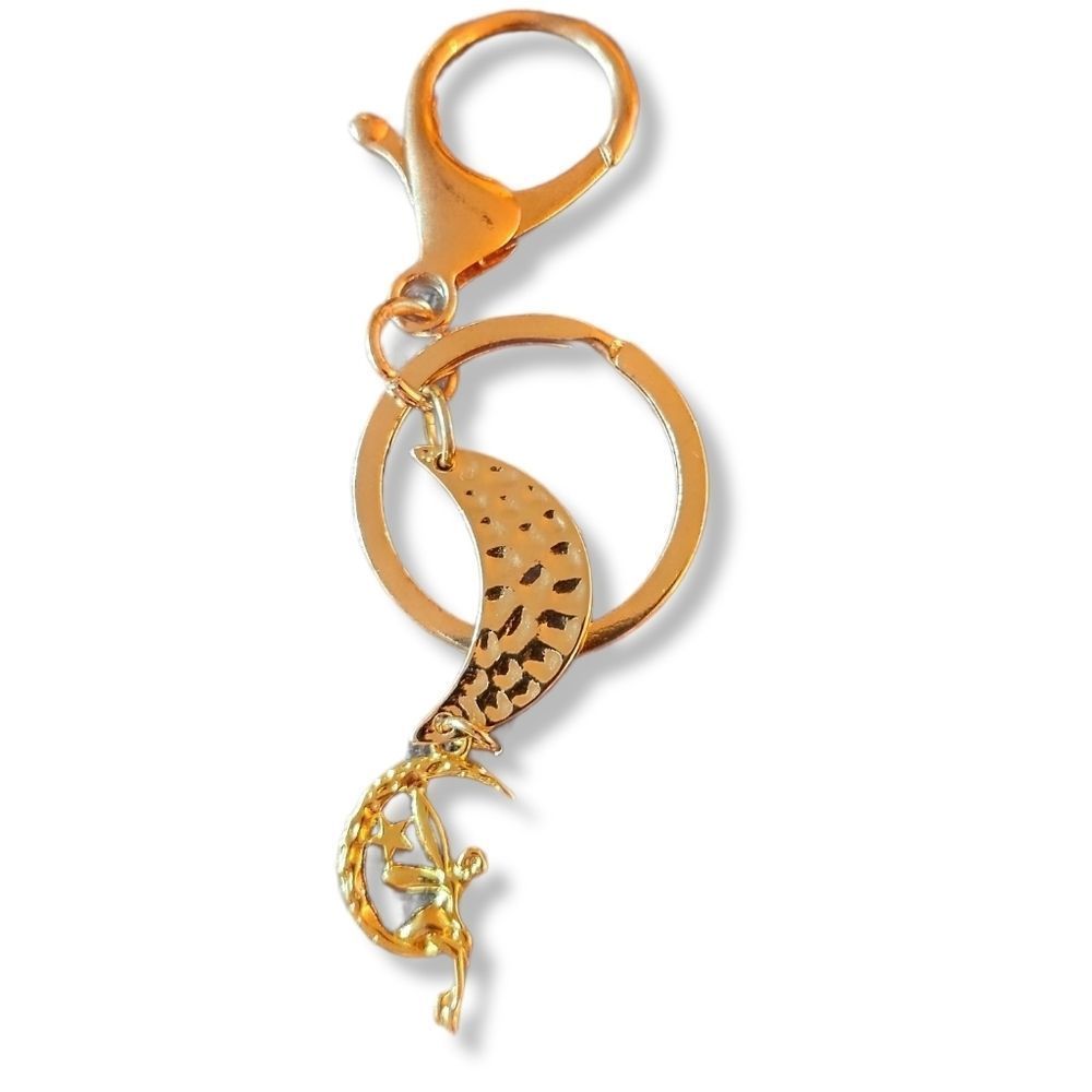 Rin's Unique Boutique - Handmade - Fairy Moon Keychain